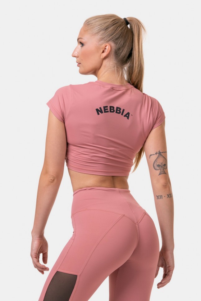Футболка Nebbia 584 Short Sleeve Sporty Crop Top Old rose