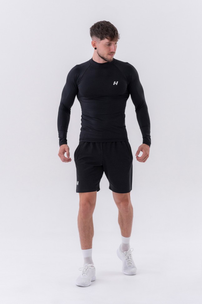 Лонгслив Nebbia Men Functional T-shirt with long sleeves “Active” 328 Black