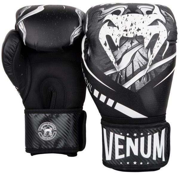 Перчатки боксерские Venum Devil White/Black 01505