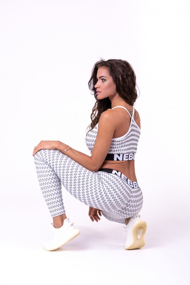 Лосины Nebbia boho style leggings 3D pattern 658 grey