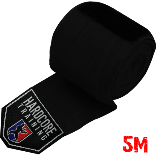 Боксерские бинты Hardcore Training Superior Black 5 hctbin022