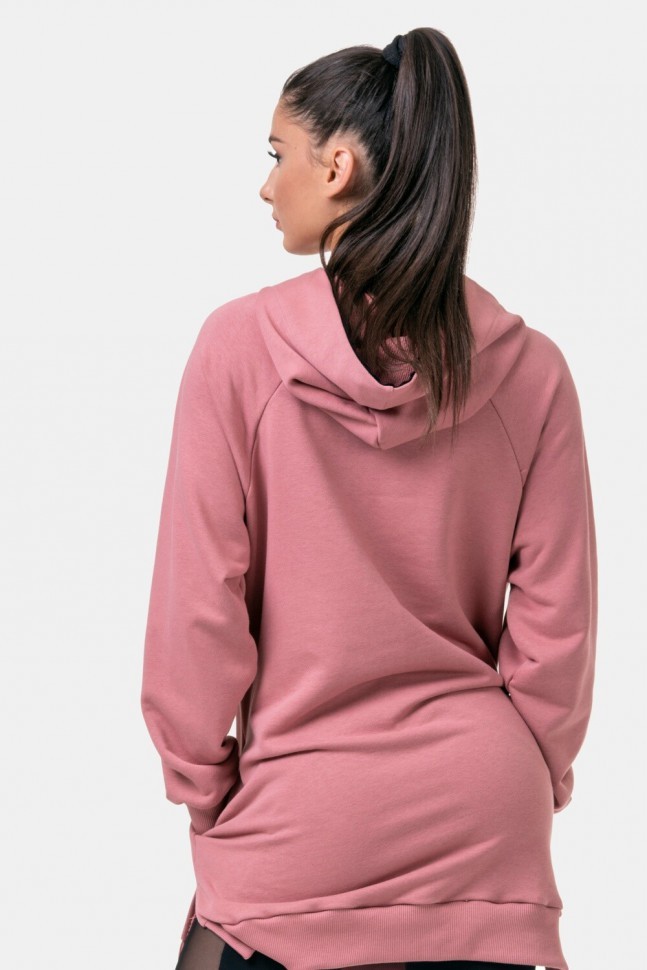 Толстовка Nebbia 580 Everyday HERO Long Sweatshirt with a hoodie Old rose
