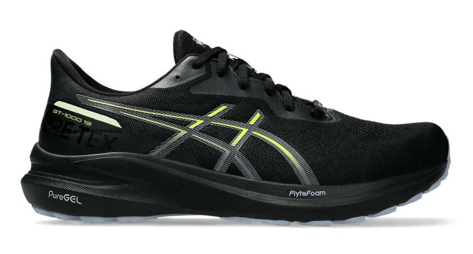 Кроссовки Asics GT-1000 13 GTX 1011B857-001 BLACK/SAFETY YELLOW
