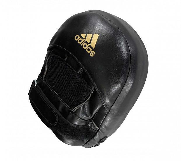 Лапы Adidas Elite Mini Mitt Square черно-золотые adiEMP01