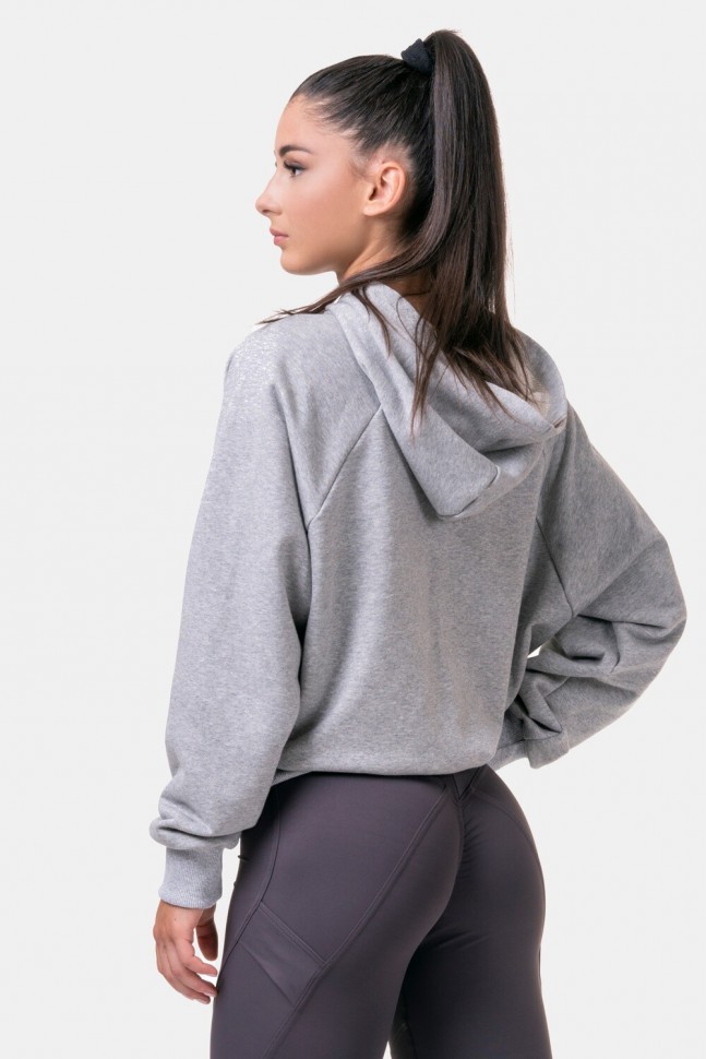 Толстовка Nebbia 581 conic HERO Sweatshirt with a hoodie Light grey