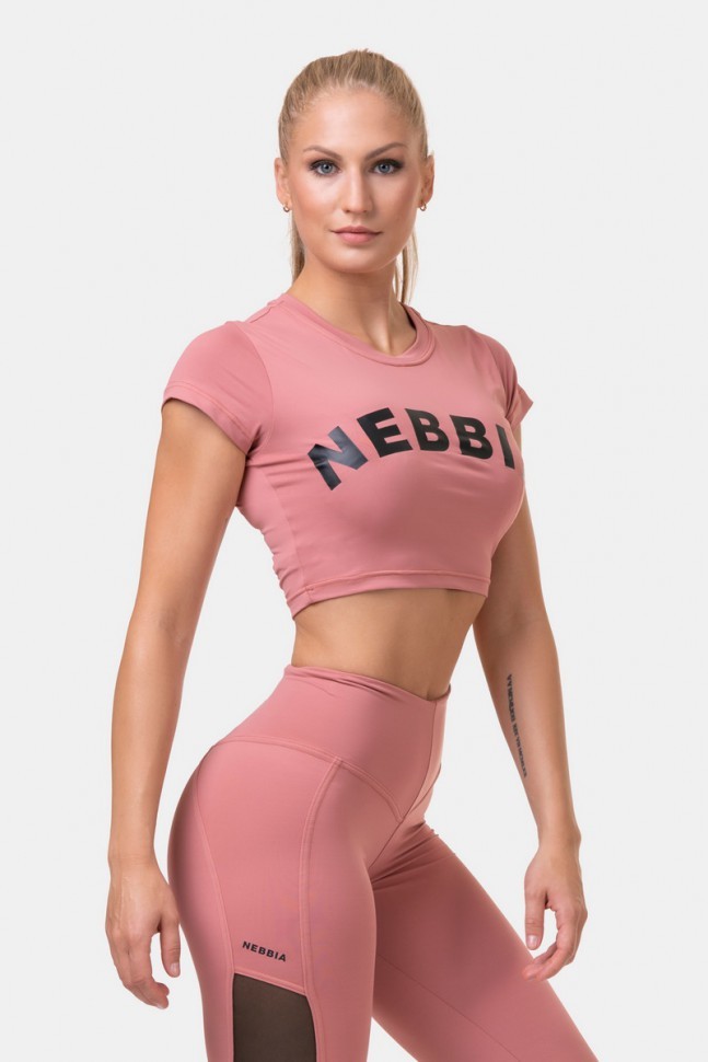 Футболка Nebbia 584 Short Sleeve Sporty Crop Top Old rose