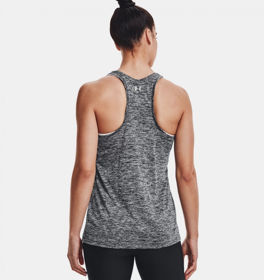 Майка Under Armour Tech Tank - Twist Black /  / Metallic Silver 1275487-001