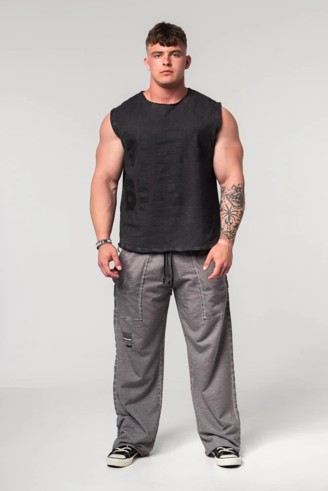 Брюки Nebbia Washed-off Gym Sweatpants NO SHORTCUTS 372 light grey