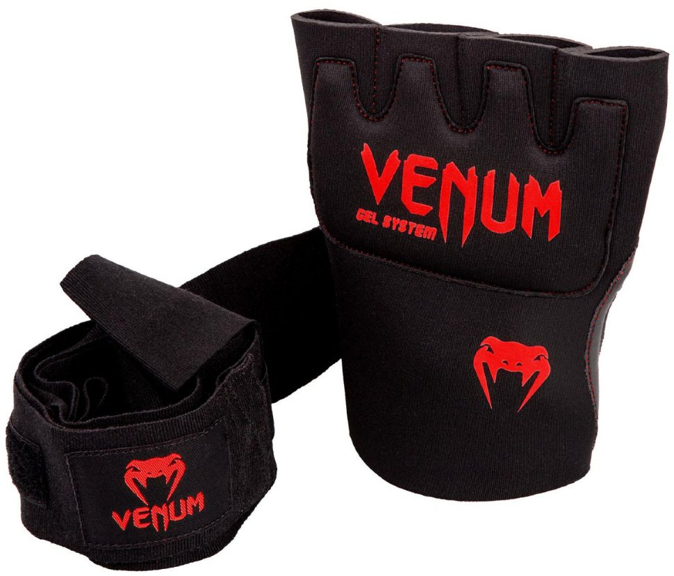 Гелевые бинты боксерские Venum Gel Kontact Black/Red 01281