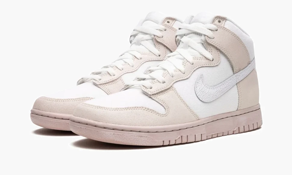 Кроссовки Nike Dunk High Retro PRM Cracked Leather Swoosh DV0822-100