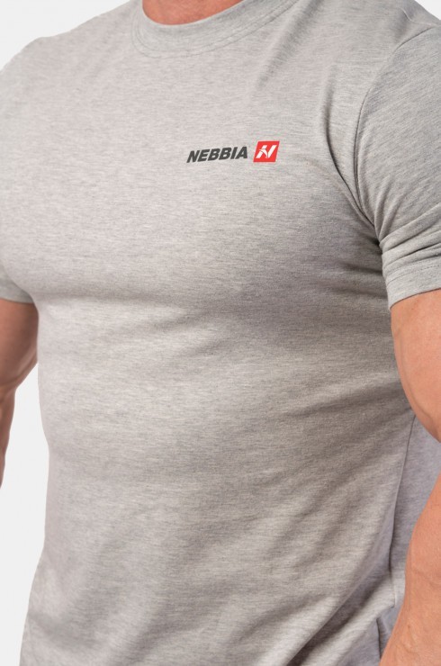 Футболка NEBBIA Minimalist Logo T-shirt 291 Light grey