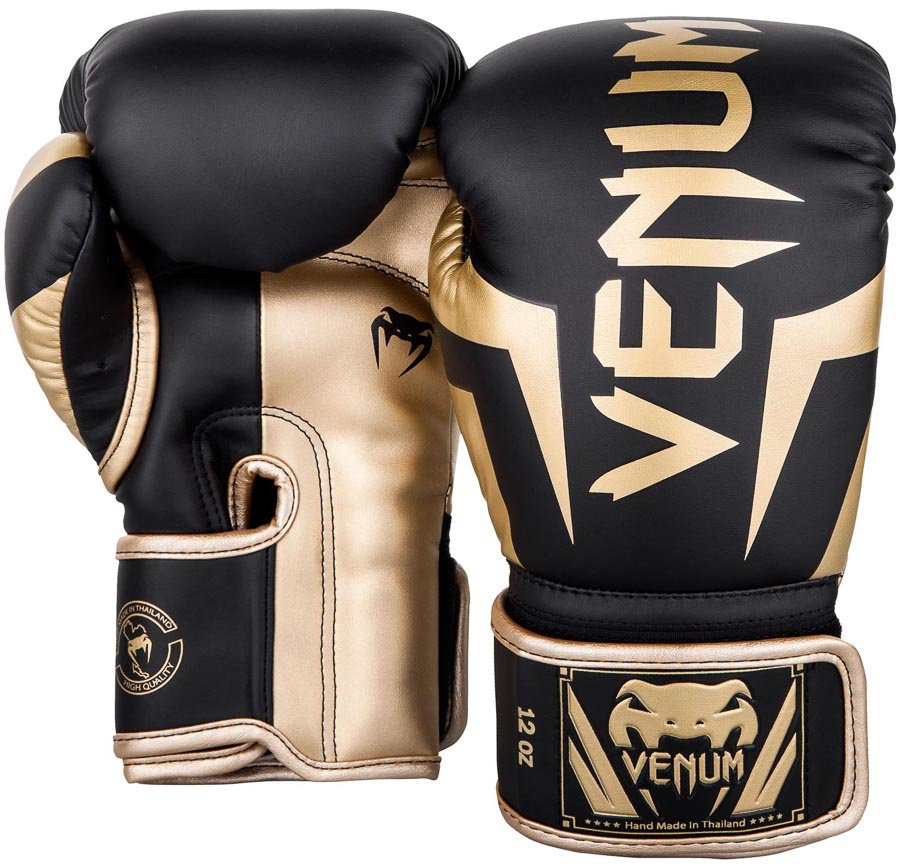Перчатки боксерские Venum Elite Black/Gold 01341