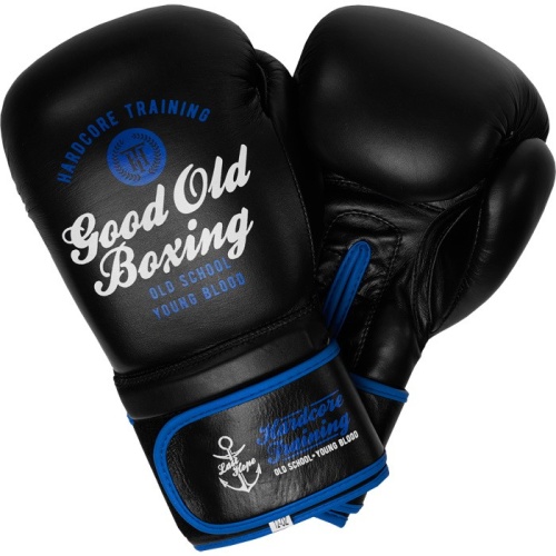 Боксерские перчатки Hardcore Training GOB Black/Blue hctboxglove034