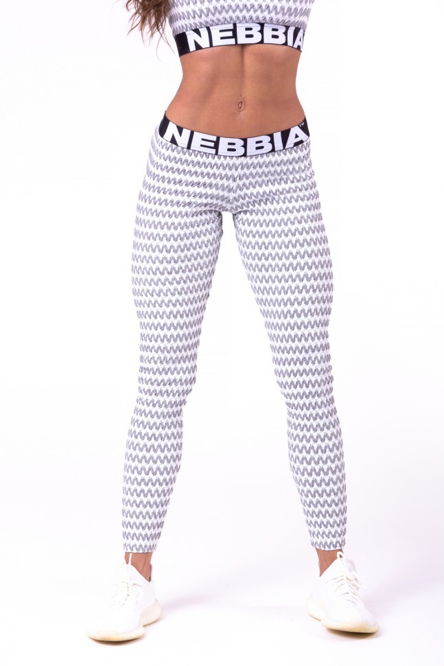 Лосины Nebbia boho style leggings 3D pattern 658 grey