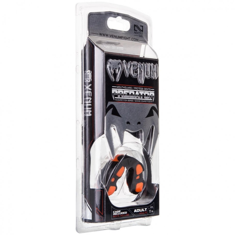 Капа боксерская Venum Predator Black/Neo Orange 00499