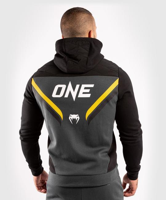 Толстовка Venum ONE FC Impact Grey/Yellow 01829