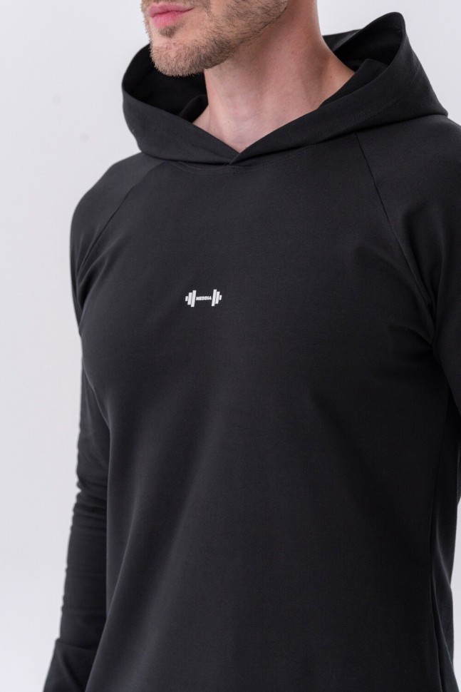 Толстовка Nebbia Long-Sleeve T-shirt with a hoodie 330 Black