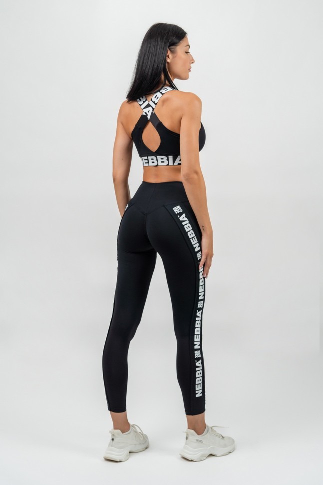 Леггинсы Nebbia High Waisted Side Stripe Leggings ICONIC 209 Black
