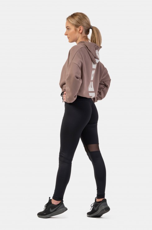 Толстовка Nebbia укороченная 421 GLoose Fit Crop Hoodie Iconic Brown