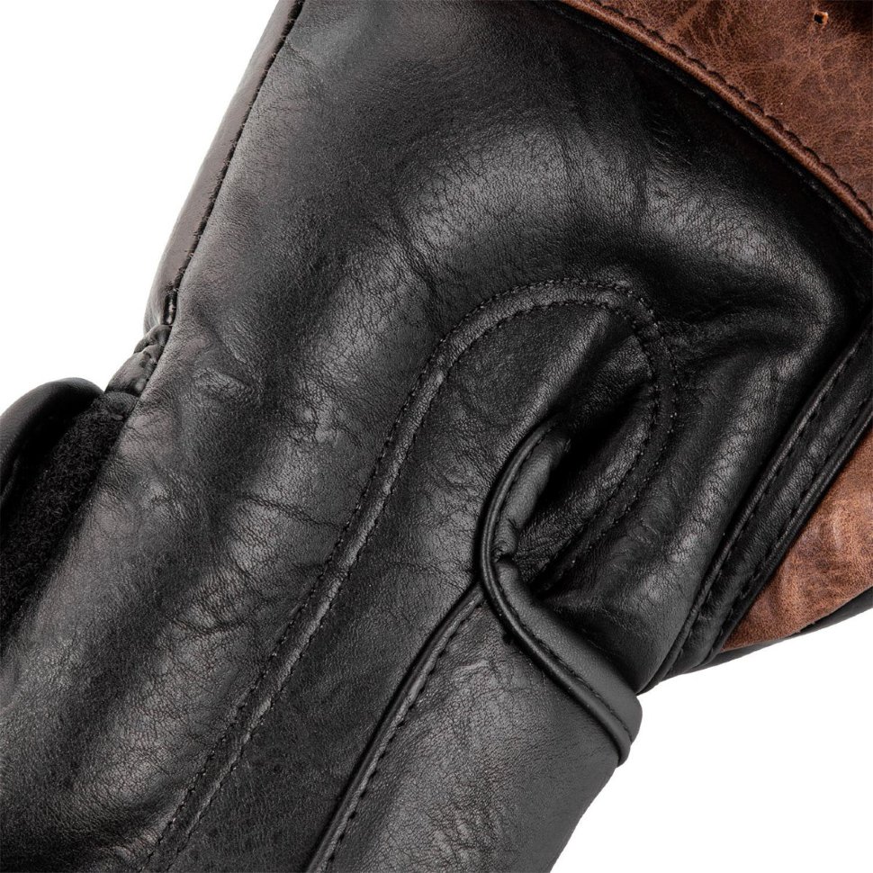 Перчатки боксерские Venum Impact Black/Brown 01427