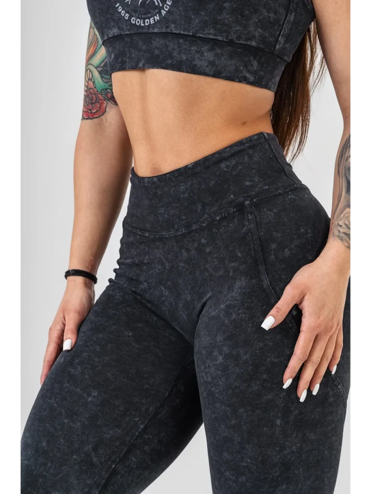 Леггинсы Nebbia Washed High Waisted Leggings GYM WARRIOR 776  Black
