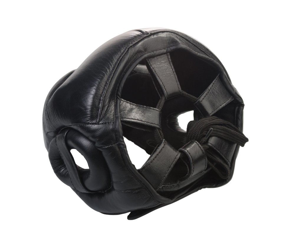 Шлем боксерский Excalibur 721 Black Буйволиная кожа 40005
