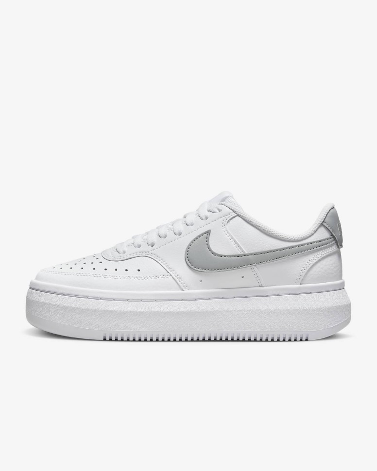 Кеды Nike W Court Vision Alta Ltr white mtlc platinum-summit white DM0113-101
