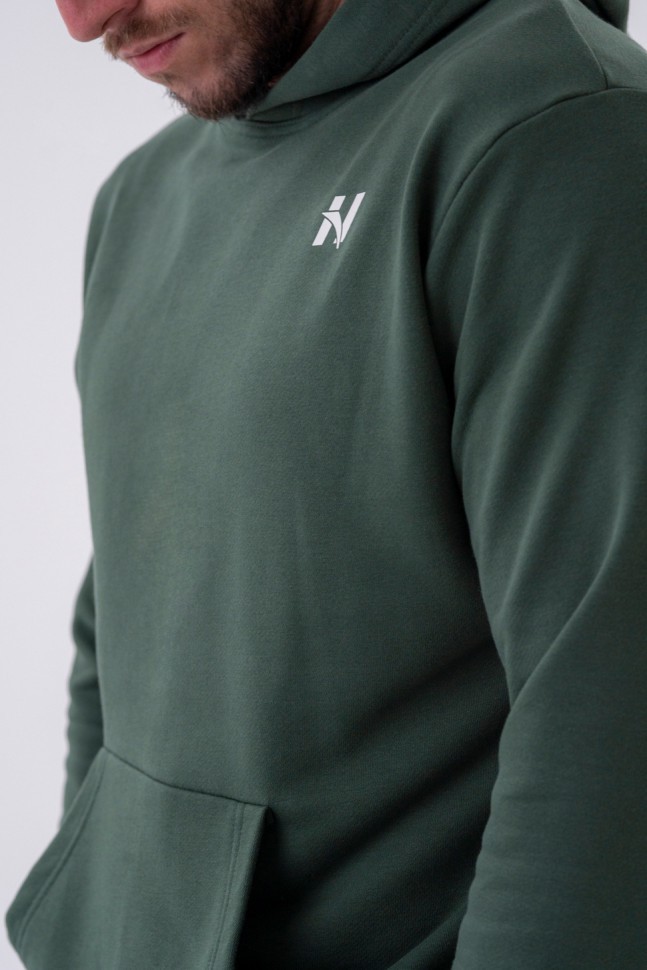 Толстовка Nebbia Men Pull-over Hoodie with a Pouch Pocket 331 Green