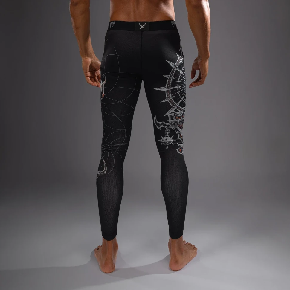 Компрессионные штаны Venum Gladiator 5.0 Men's Spats - Black/Silver Ven05317-109