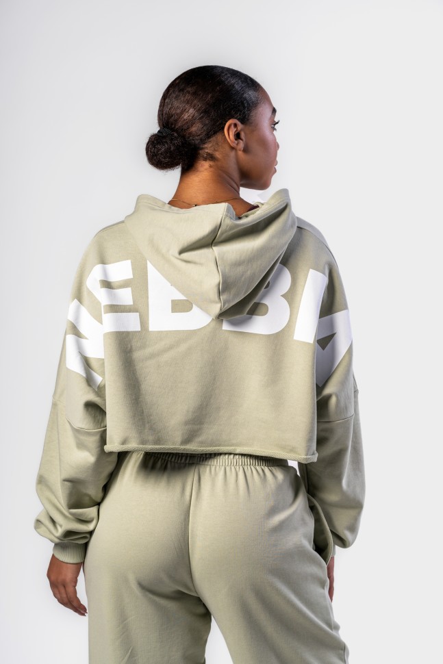 Толстовка Nebbia Oversized Hoodie OWN YOUR POWER 433 Green