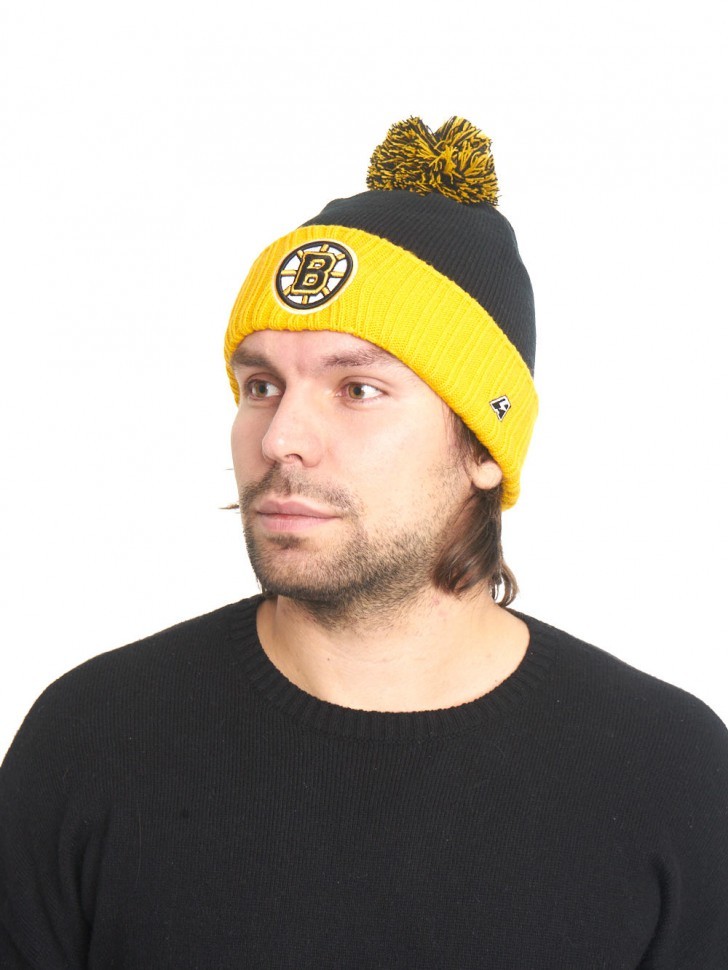 Шапка ATRIBUTIKA & CLUB Boston Bruins, черн.-желт. 59291