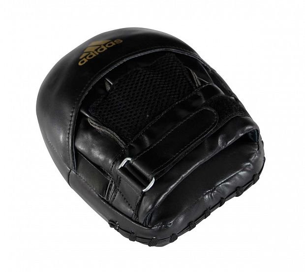 Лапы Adidas Elite Mini Mitt Square черно-золотые adiEMP01
