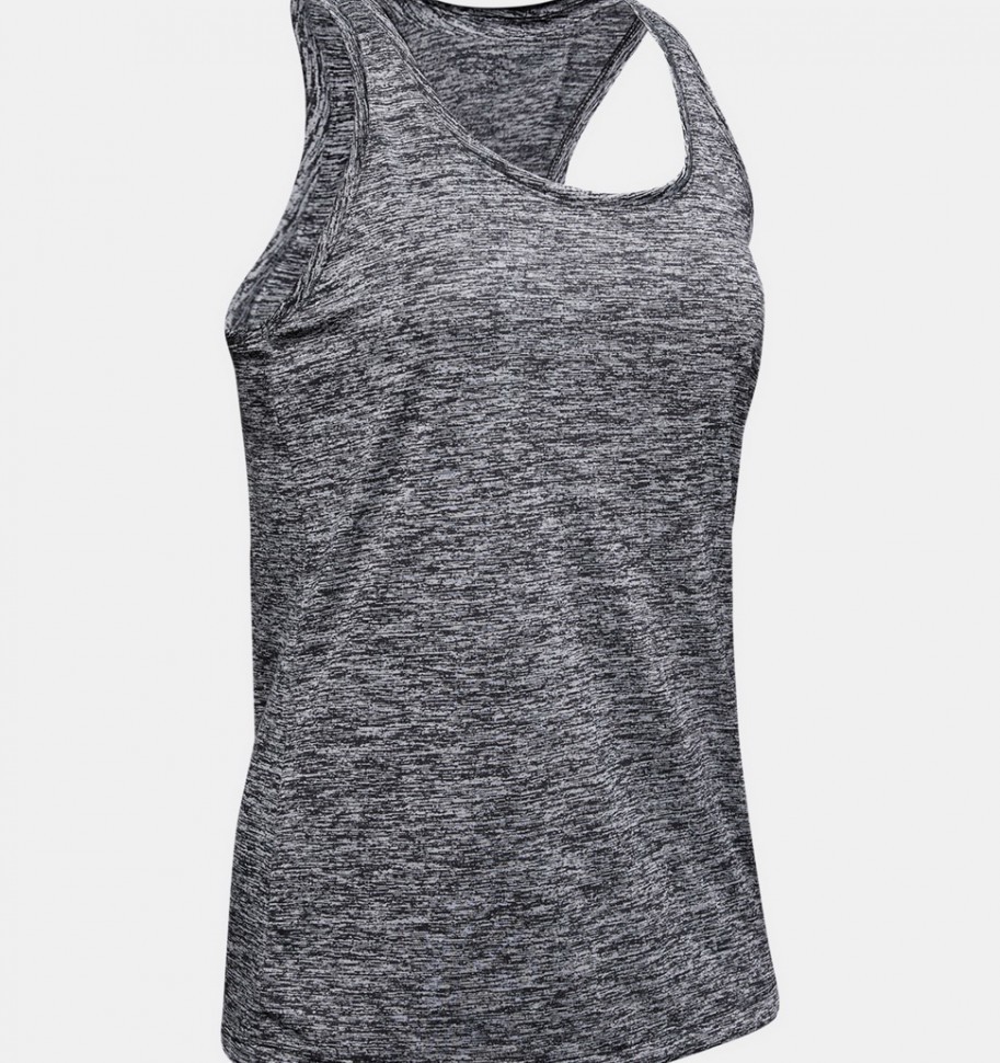 Майка Under Armour Tech Tank - Twist Black /  / Metallic Silver 1275487-001