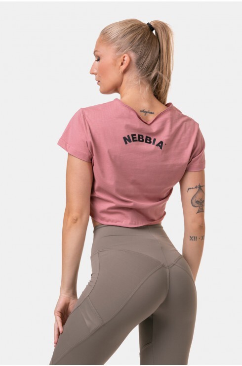 Футболка Nebbia 583 Loose Fit & Sporty Crop Top Old rose