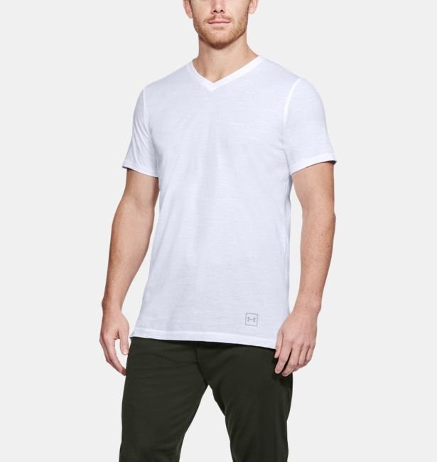 Футболка Under Armour Sportstyle Core V Neck Tee 1306492-100