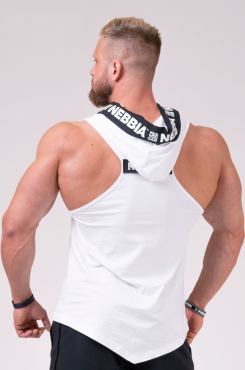 Майка Nebbia c капюшоном Hooded Singlet 173 white