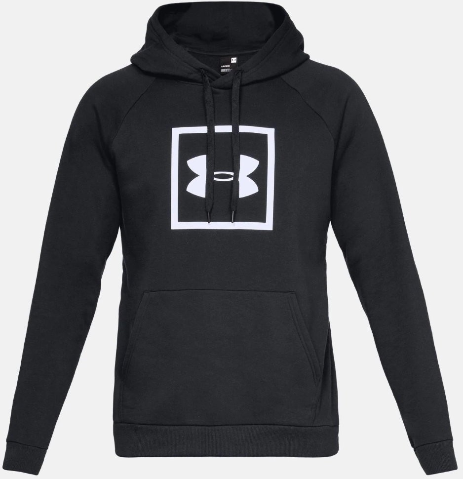 Толстовка Under Armour RIVAL FLEECE LOGO HOODY Black /  / White 1329745-001