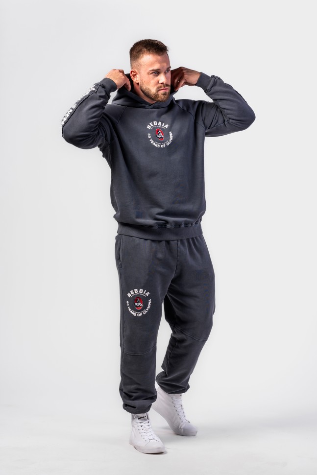 Толстовка Nebbia Washed Hoodie HERITAGE 793 Grey