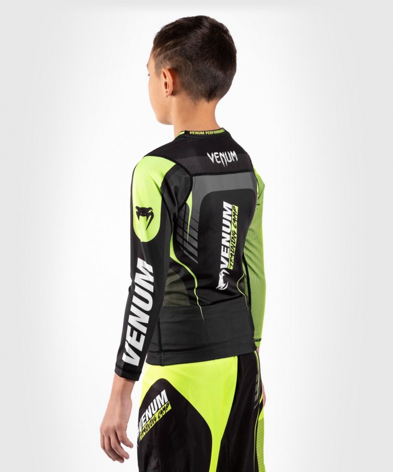 Рашгард Venum детский Training camp 3.0 Black/Neo Yellow L/S 01629