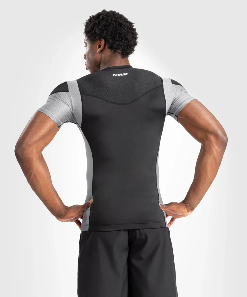Футболка Venum Tempest Men's Short Sleeve Rashguard - Black/Grey VEN05203-109