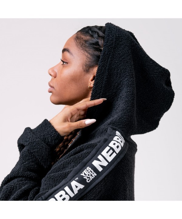 Толстовка NEBBIA Ribbon cropped hoodie 520 BLACK