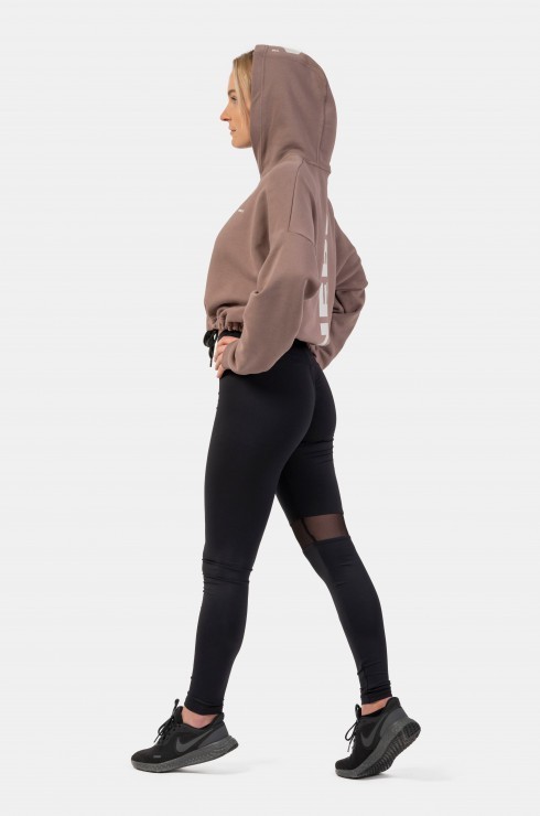 Толстовка Nebbia укороченная 421 GLoose Fit Crop Hoodie Iconic Brown