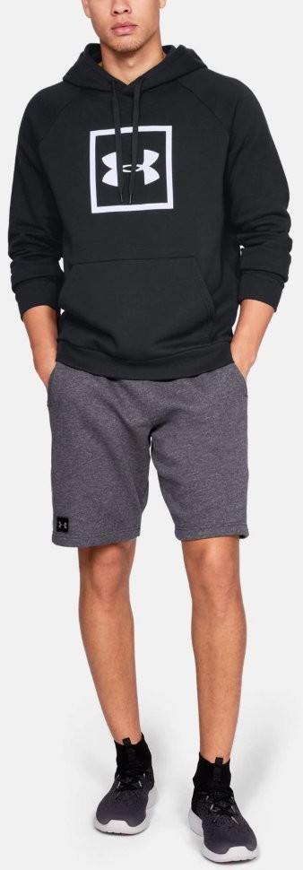 Толстовка Under Armour RIVAL FLEECE LOGO HOODY Black /  / White 1329745-001