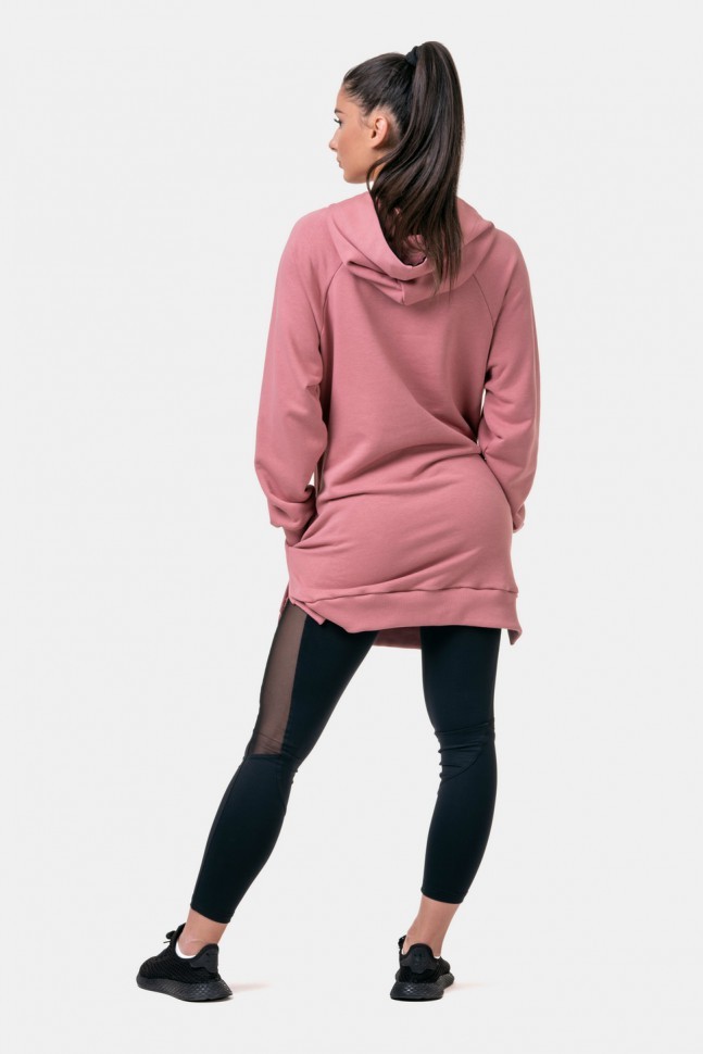 Толстовка Nebbia 580 Everyday HERO Long Sweatshirt with a hoodie Old rose