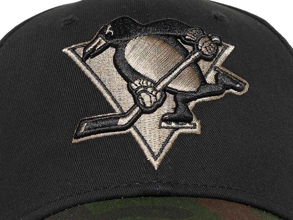 Бейсболка ATRIBUTIKA & CLUB Pittsburgh Penguins, милитари-черн. 28138
