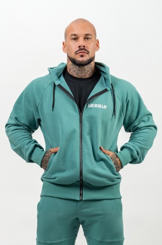 Толстовка Nebbia Long Zip Up Hoodie BEYOND ORDINARY 707 Green