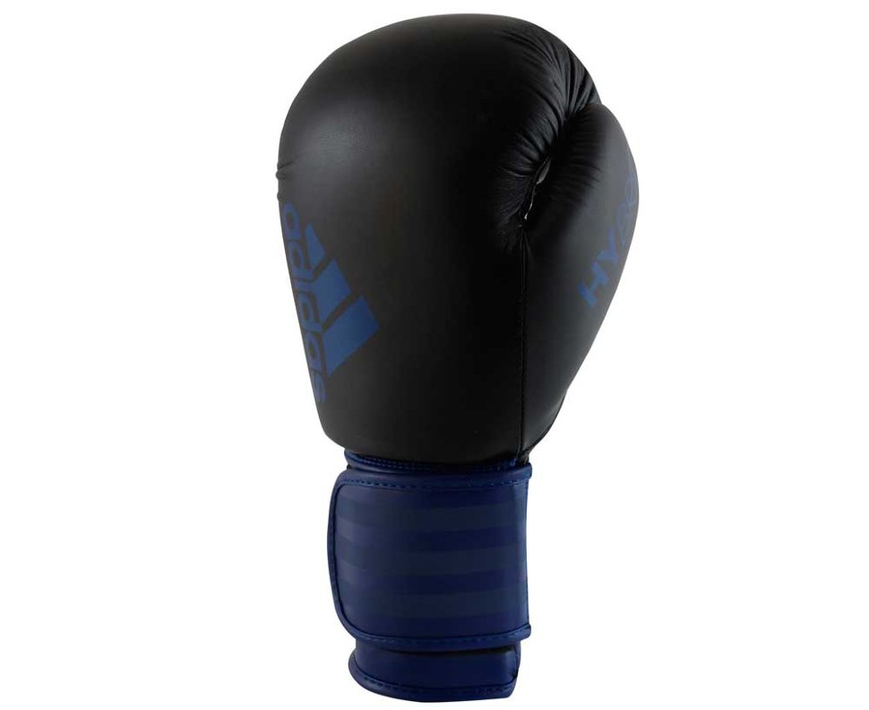 Перчатки боксерские Adidas Hybrid 100 черно-синие (вес 8 унций)