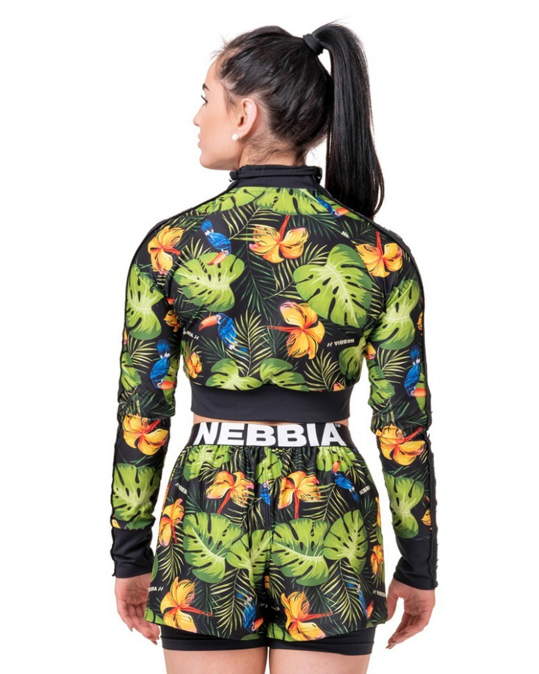 Толстовка Nebbia укороченная High-energy crop jacket 564 SQ.green