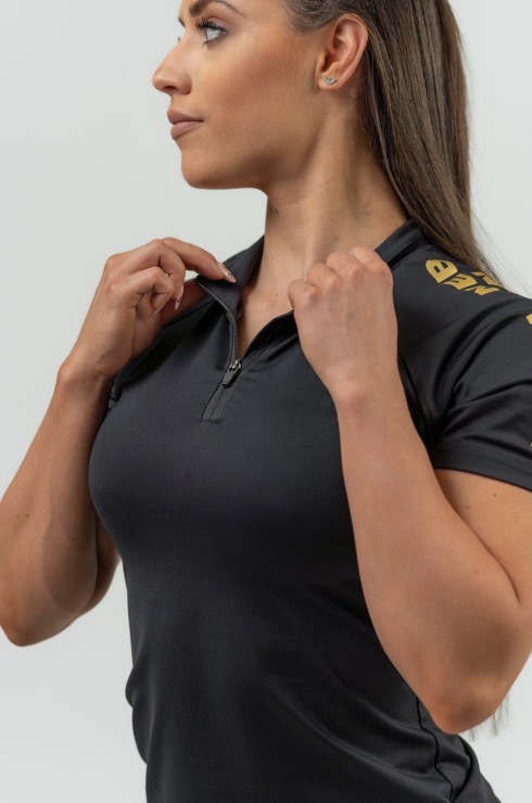 Футболка NEBBIA Compression Zipper Shirt INTENSE Ultimate 831 Gold