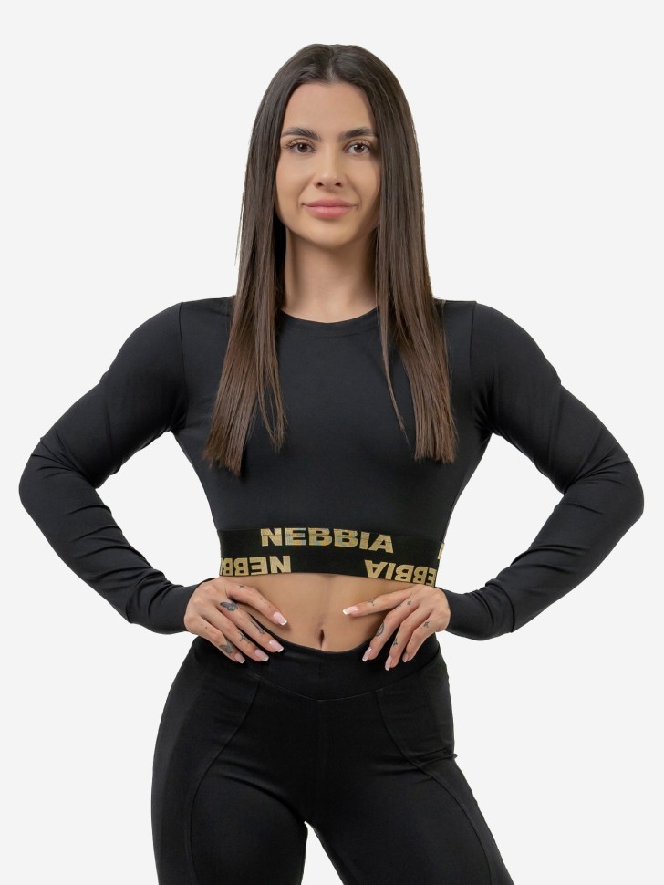 Лонгслив NEBBIA 839 Women's Long Sleeve Crop Top INTENSE Perform Gold